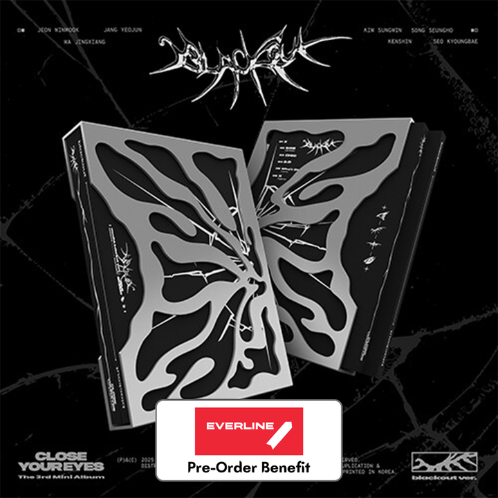 **[Pre-Order] CLOSE YOUR EYES - 3rd Mini Album "blackout"+ LuckyDraw Event (blackout ver.) (Choose version)