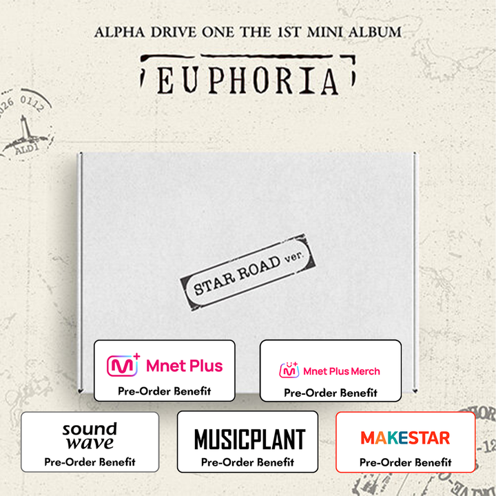 **[Pre-Order] ALPHA DRIVE ONE - 1st Mini Album 'EUPHORIA' + Pre-Order Benefit  (STAR ROAD Ver.)(Choose Version)