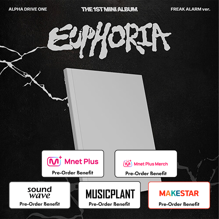 **[Pre-Order] ALPHA DRIVE ONE - 1st Mini Album 'EUPHORIA' + Pre-Order Benefit  (FREAK ALARM Ver.)(Choose Version)