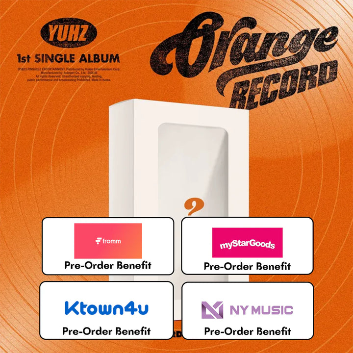[Pre-Order] YUHZ - 1st Single Album [Orange Record] (RECORD ver.) + Pre-Order Benefit (Choose Version)