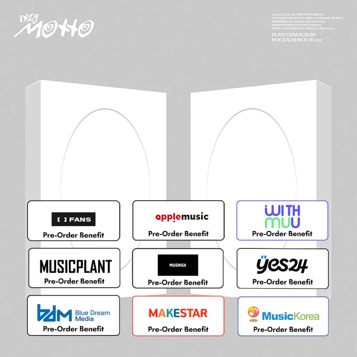 [Pre-Order]  ITZY - Motto (POCAALBUM Ver.) + Pre-Order Benefit (Choose Version)