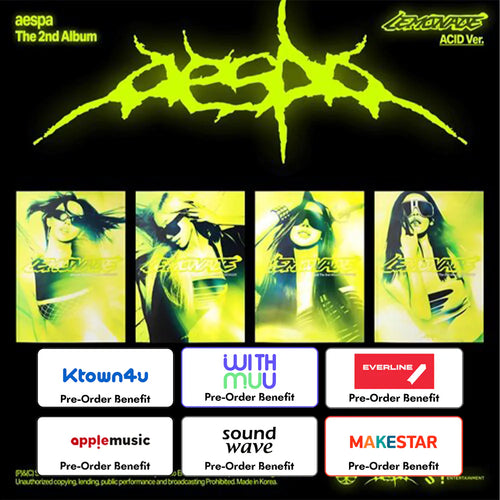[Pre-Order] AESPA - THE 2nd Album [LEMONADE] (ACID Ver.) + LuckyDraw Event R2 (Choose Version)
