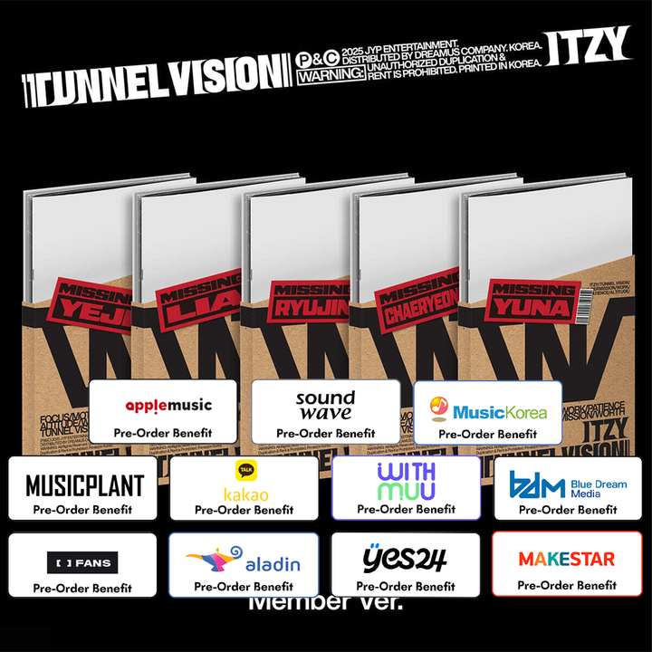 **[Pre-Order] ITZY - "TUNNEL VISION" + Pre-Order Benefit  (Choose Version) (Member Ver.)