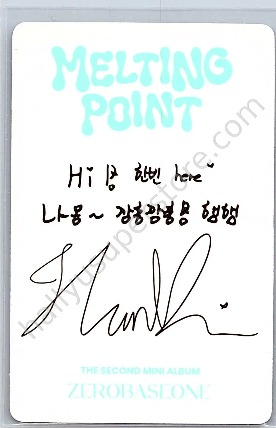 ZEROBASEONE - Hanbin - Melting Point album photocard B version mystery version