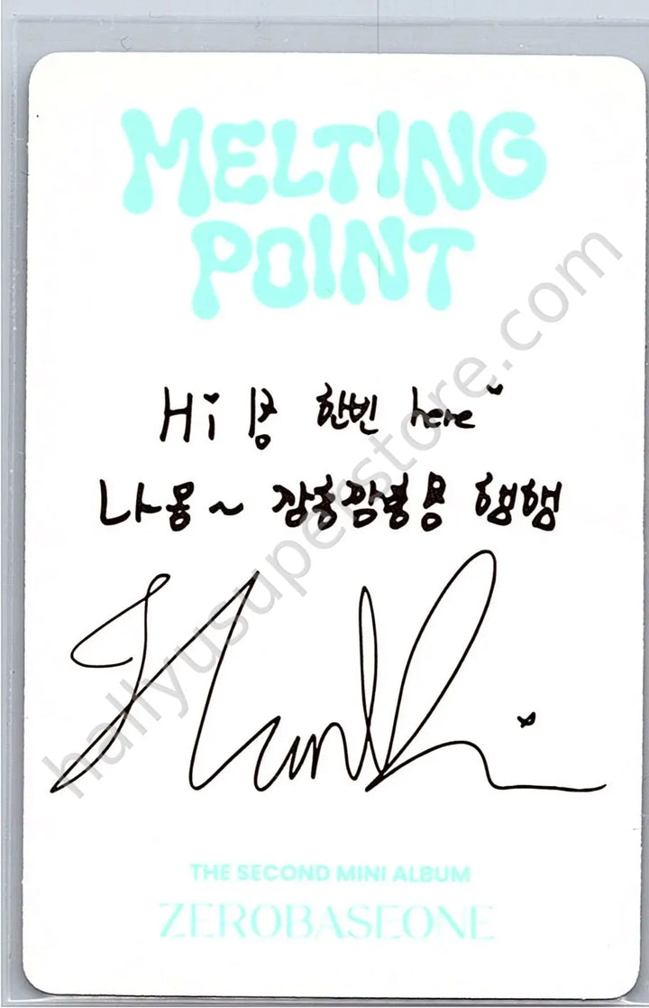ZEROBASEONE - Hanbin - Melting Point album photocard B version mystery version