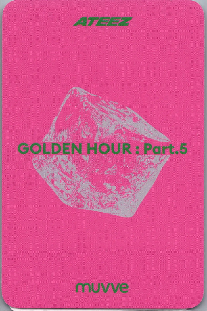 ATEEZ "GOLDEN HOUR : Part.5" - MUVVE Pre-Order Benefit Photocard (Pink LP Ver.) [26.07.21]