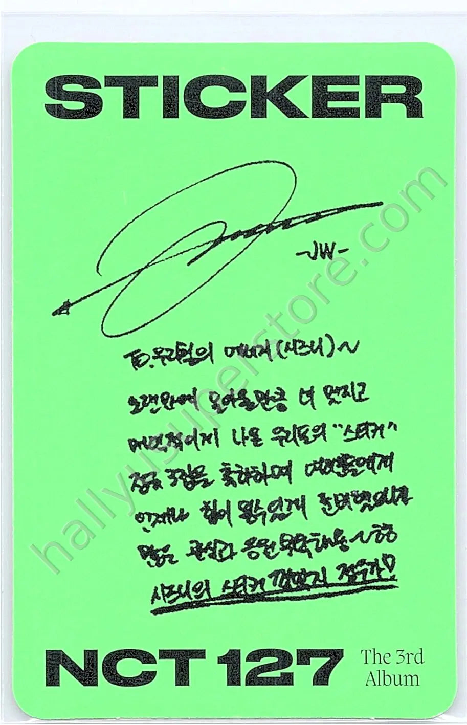 NCT 127 - Jungwoo - Sticker album photocard seoul city version