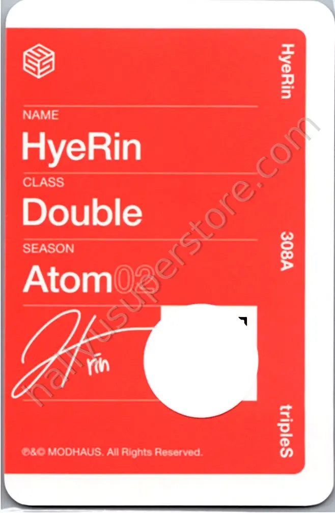tripleS - Hyerin - Atom02 Physical Objekts merch photocard (UNSCANNED)