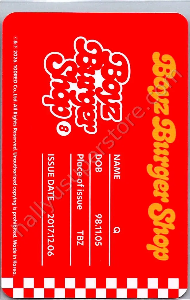 THE BOYZ - Q - The B 8th Fanclub kit