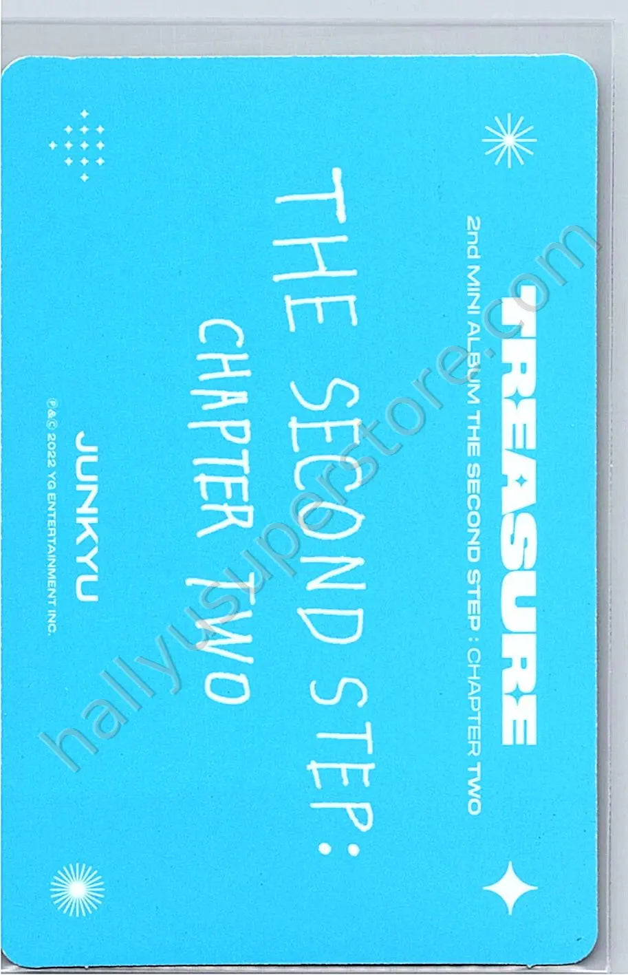 TREASURE - Junkyu - THE SECOND STEP : CHAPTER TWO album photocard blue back green version selfie