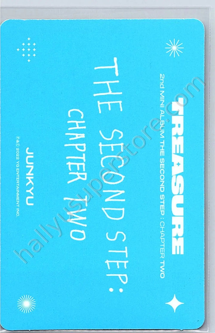 TREASURE - Junkyu - THE SECOND STEP : CHAPTER TWO album photocard blue back green version selfie