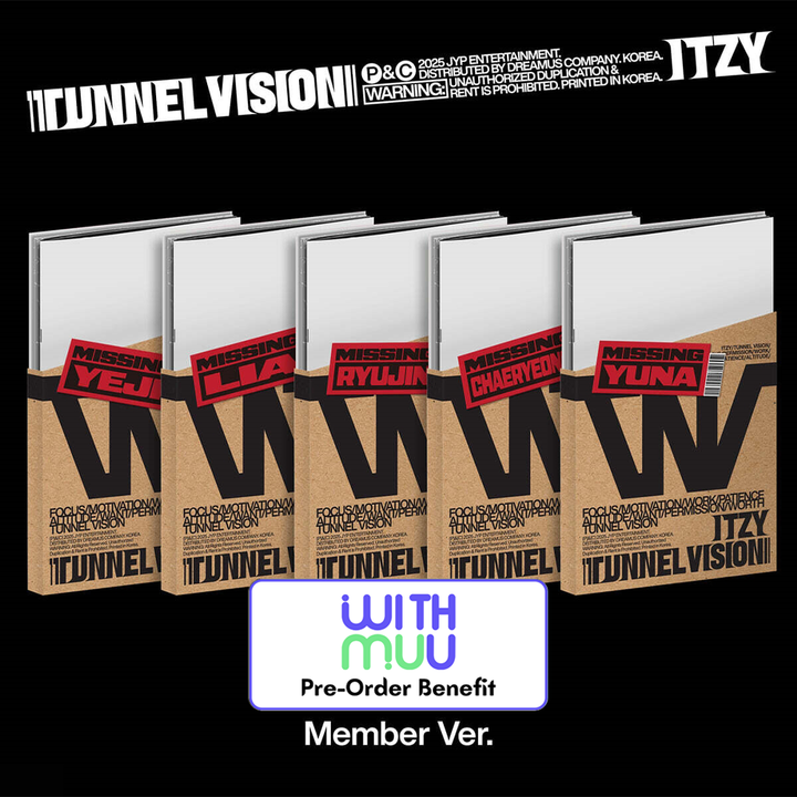 **[Pre-Order] ITZY - "TUNNEL VISION" + Pre-Order Benefit  (Choose Version) (Member Ver.)