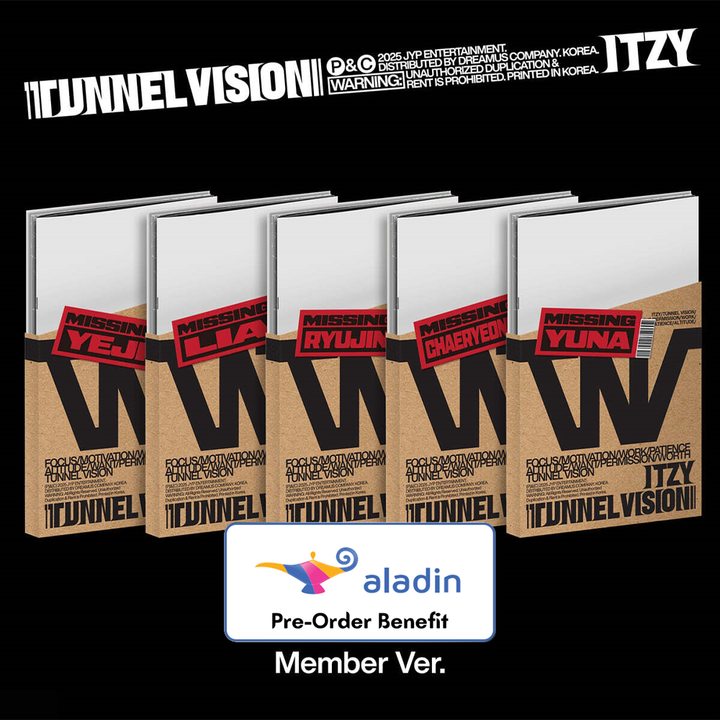 **[Pre-Order] ITZY - "TUNNEL VISION" + Pre-Order Benefit  (Choose Version) (Member Ver.)