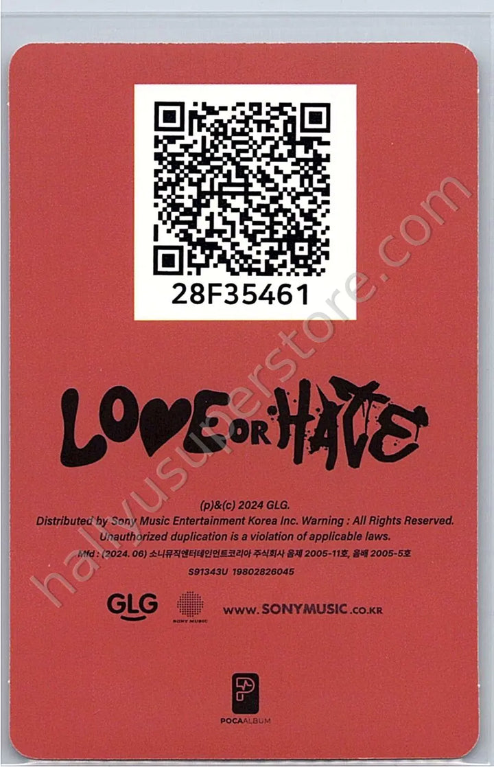 H1-KEY - Seoi - LOVE or HATE poca album qr card true version