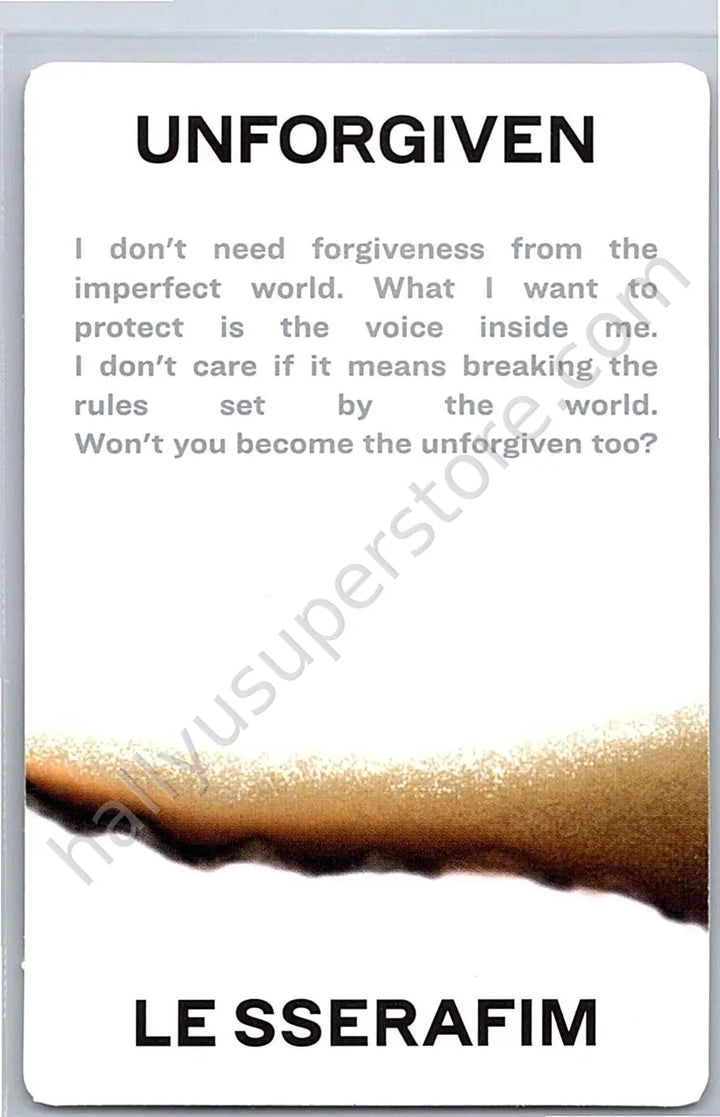 LE SSERAFIM - Hong Eunchae - UNFORGIVEN album photocard dewy sage version