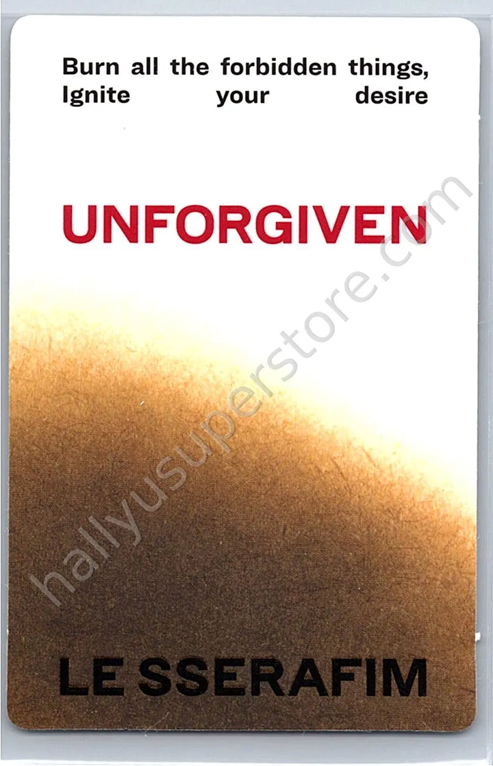 LE SSERAFIM - Huh Yunjin - UNFORGIVEN album photocard blazing green version compact version