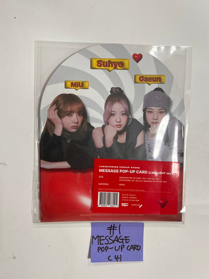 LIMELIGHT - "143 POP! Up Store" Official MD (Message Pop-Up Card, Sticker Pack, Acrylic Keyring, Mini Pouch, Ring) [24.03.08]