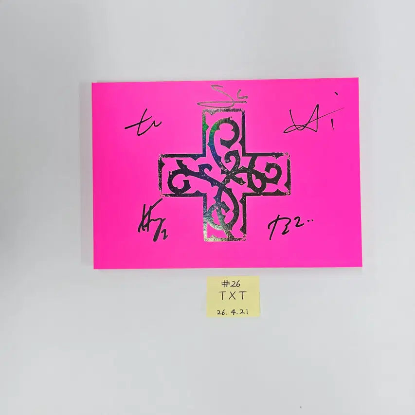 TXT "7TH YEAR: 가시덤불에 잠시 바람이 멈췄을 때 " - Hand Autographed(Signed) Promo Album (2) [26.04.21]