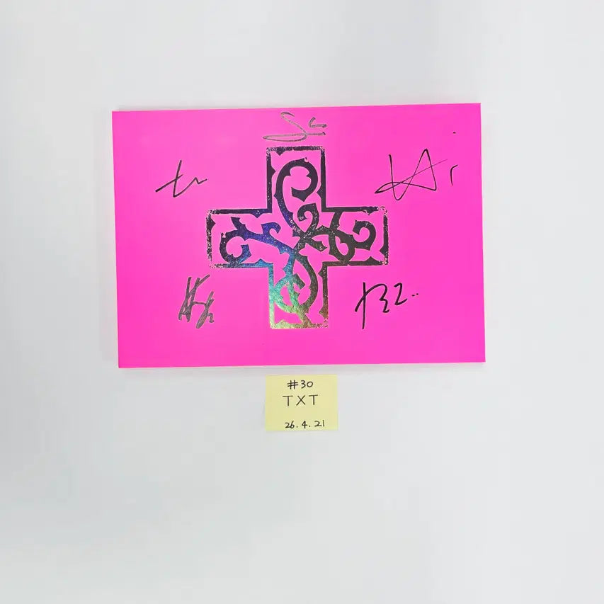 TXT "7TH YEAR: 가시덤불에 잠시 바람이 멈췄을 때 " - Hand Autographed(Signed) Promo Album (2) [26.04.21]