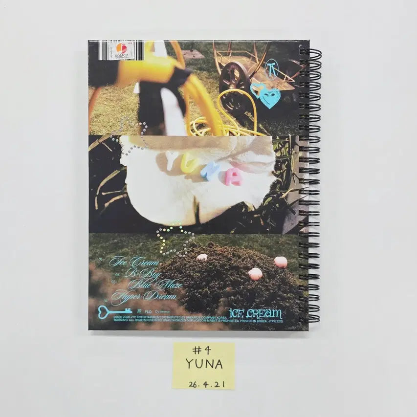 YUNA (of ITZY) "Ice Cream" - Hand Autographed(Signed) Promo Album [26.04.21]