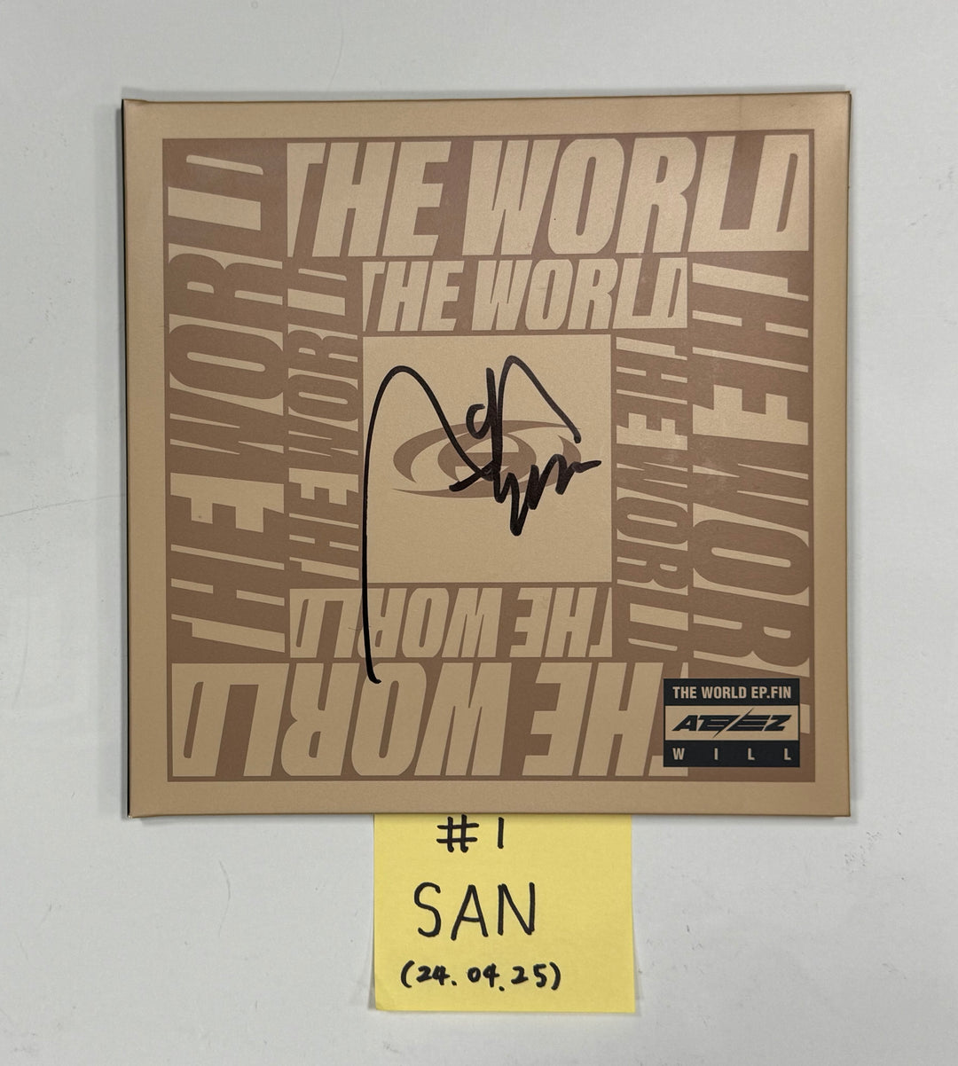 San (Of Ateez) "The World Ep.Fin : Will" - Hand Autographed(Signed) Album [24.4.25]