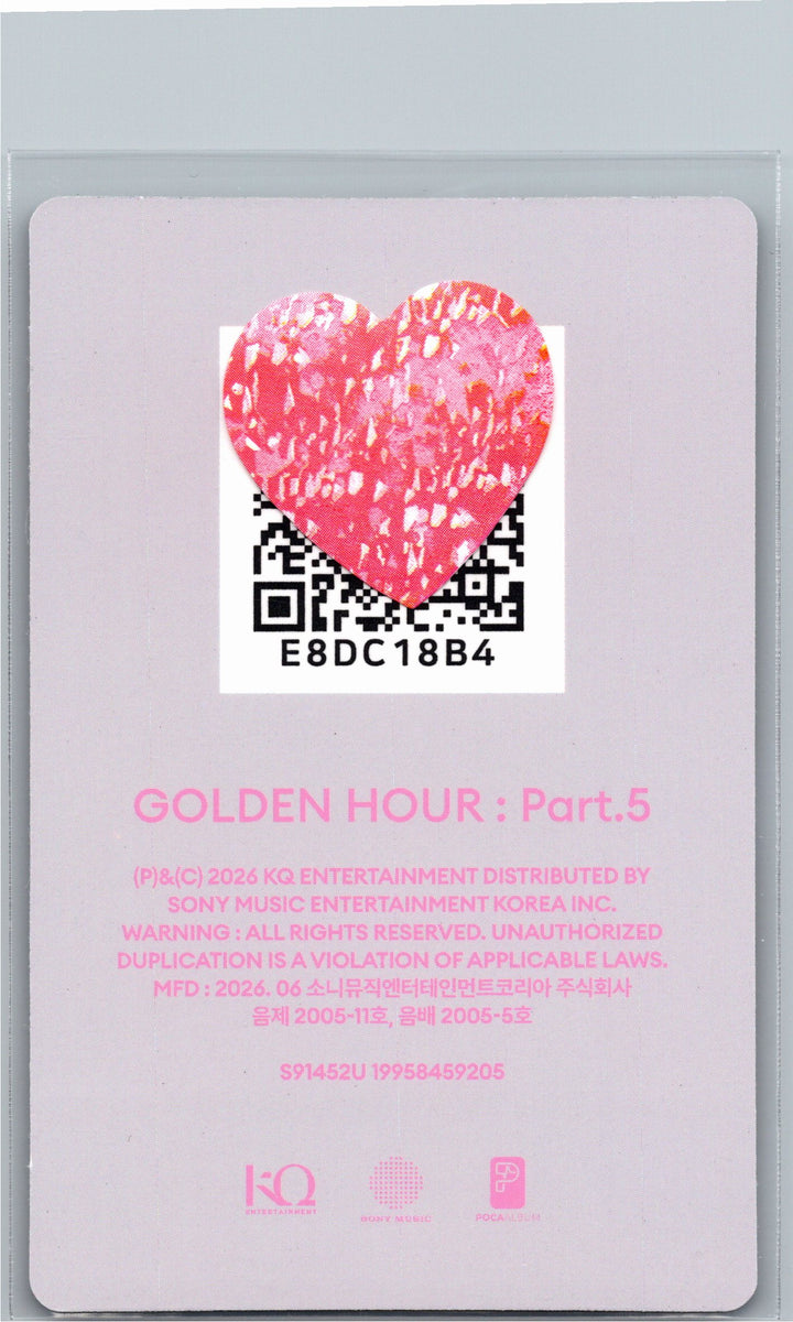 ATEEZ "GOLDEN HOUR : Part.5" - Official Photocard (POCAALBUM ver.)(Diary ver.) [26.06.26]