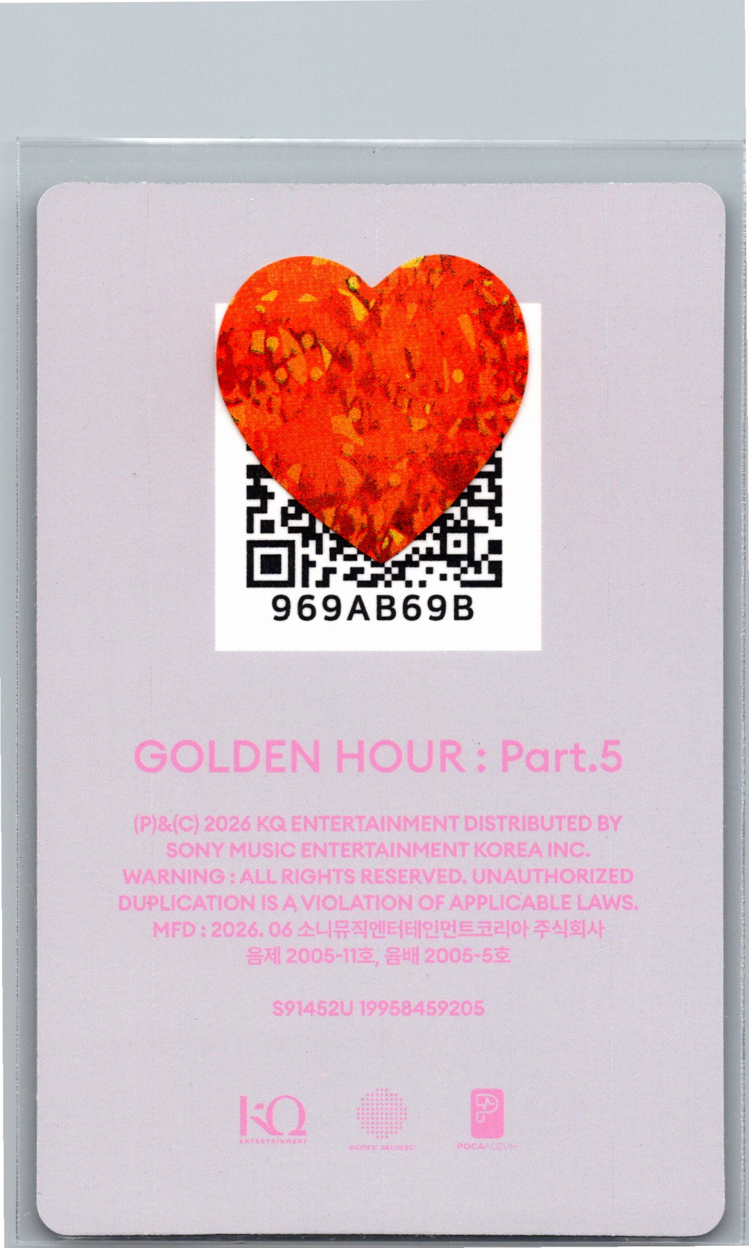 ATEEZ "GOLDEN HOUR : Part.5" - Official Photocard (POCAALBUM ver.)(Diary ver.) [26.06.26]