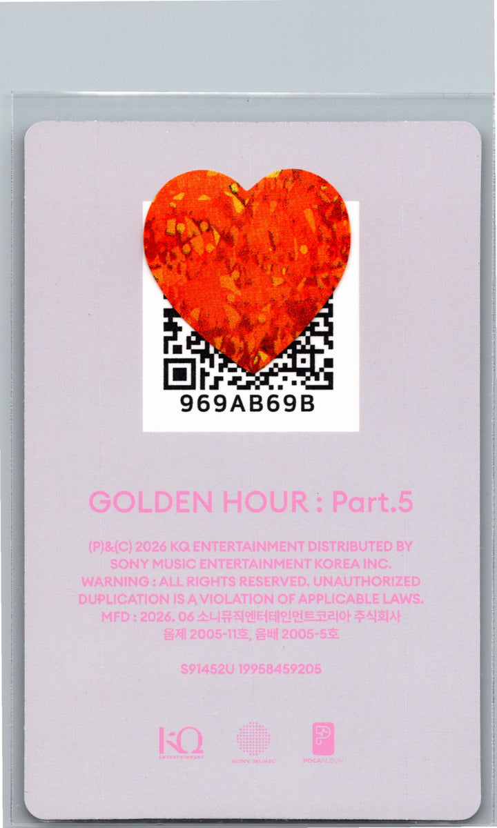 ATEEZ "GOLDEN HOUR : Part.5" - Official Photocard (POCAALBUM ver.)(Diary ver.) [26.06.26]