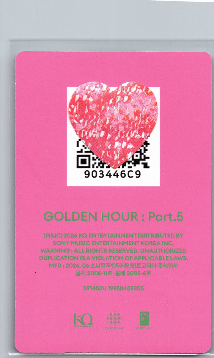 ATEEZ "GOLDEN HOUR : Part.5" - Official Photocard (POCAALBUM ver.)(A ver.) [26.06.26]