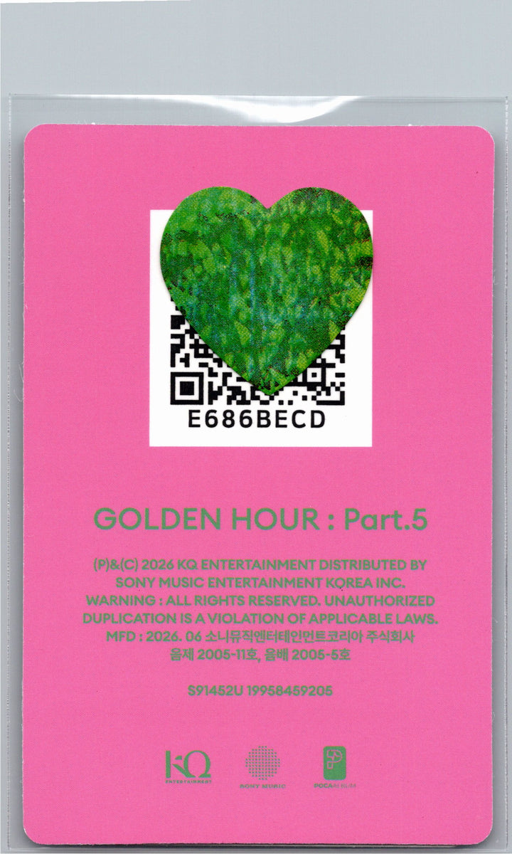 ATEEZ "GOLDEN HOUR : Part.5" - Official Photocard (POCAALBUM ver.)(A ver.) [26.06.26]