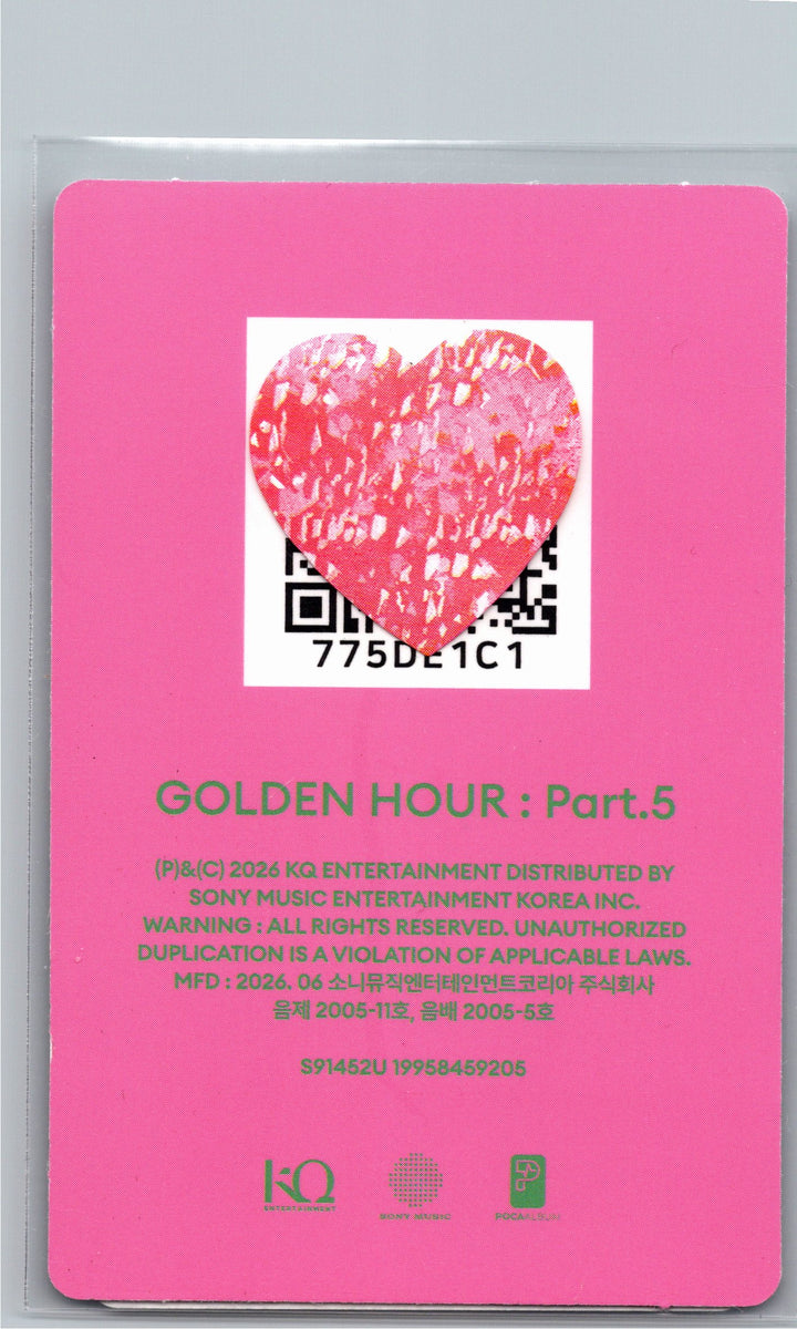 ATEEZ "GOLDEN HOUR : Part.5" - Official Photocard (POCAALBUM ver.)(A ver.) [26.06.26]
