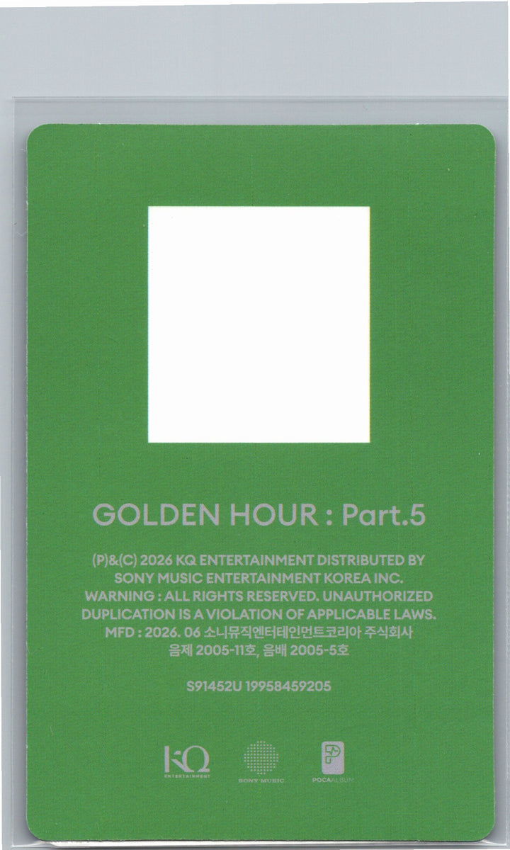 ATEEZ "GOLDEN HOUR : Part.5" - Official Photocard (POCAALBUM ver.)(Z ver.) [26.06.26]