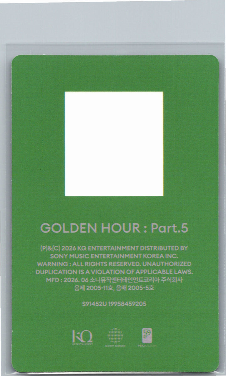 ATEEZ "GOLDEN HOUR : Part.5" - Official Photocard (POCAALBUM ver.)(Z ver.) [26.06.26]
