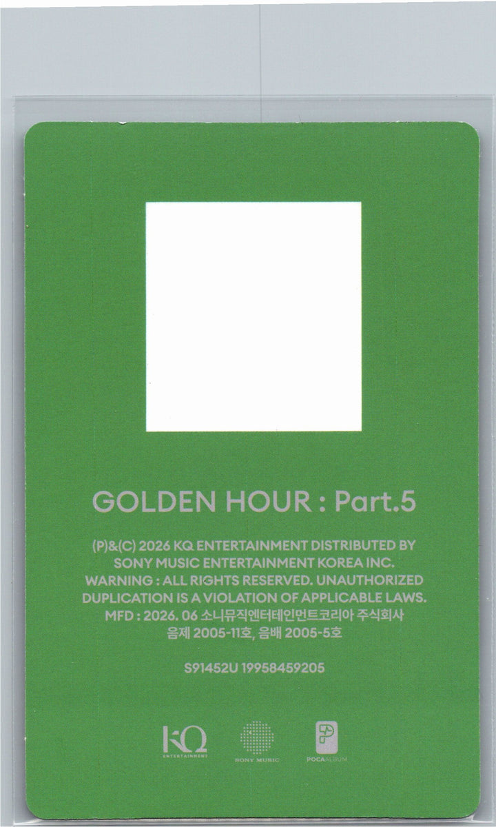 ATEEZ "GOLDEN HOUR : Part.5" - Official Photocard (POCAALBUM ver.)(Z ver.) [26.06.26]
