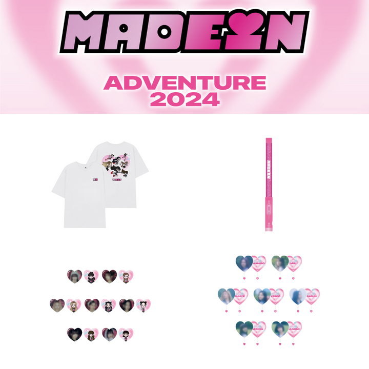 MADEIN - 2024 MADEIN FANCON IN JAPAN Official MD "ADVENTURE" (Light Stick, Pinbutton, Image picket,T-shirt) - HALLYUSUPERSTORE