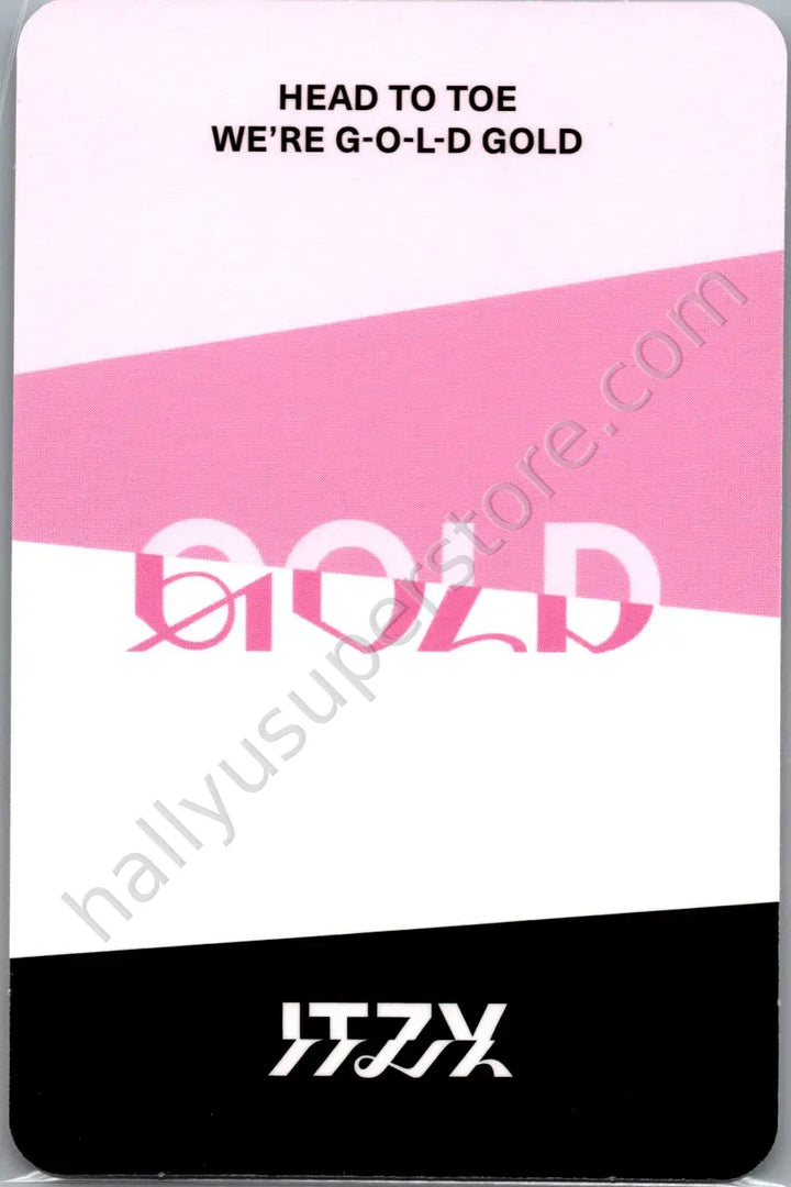 ITZY - Yuna - GOLD album photocard standard version