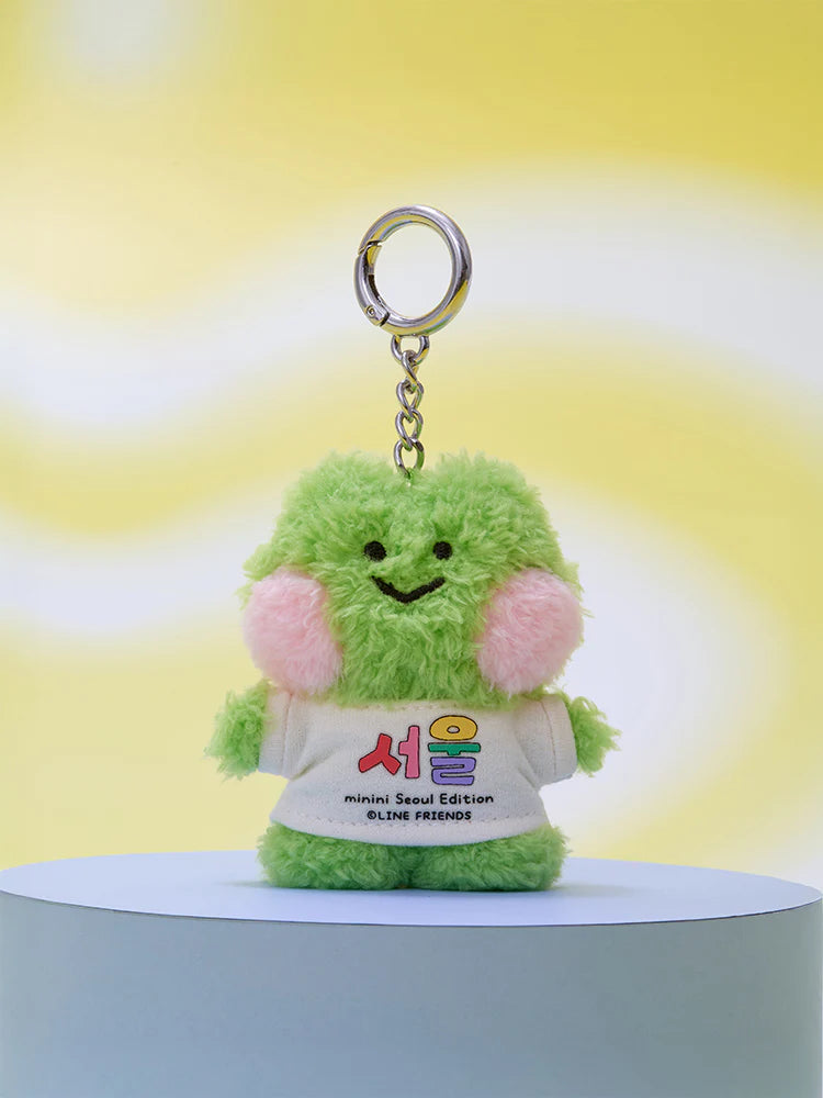 ** LINE FRIENDS - Minini lenini SEOUL T-SHIRT PLUSH KEYRING CITY EDITION