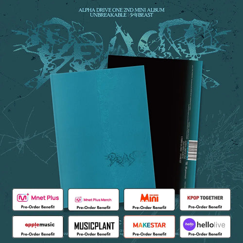 [Pre-Order] ALPHA DRIVE ONE - 2nd Mini Album 'UNBREAKABLE : 少年BEAST' (Cementic Nest Ver.) + Pre-Order Benefit (Choose Version)