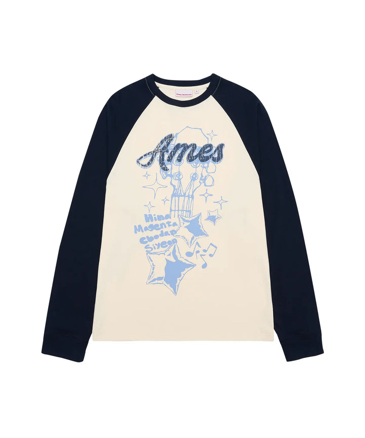 **QWER -Ames-Worldwide QWER NUMBERING LAYERED LS TEE IVORY