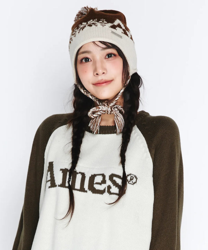**QWER -Siyeon BASIC RAGLAN PULLOVER KNIT KHAKI