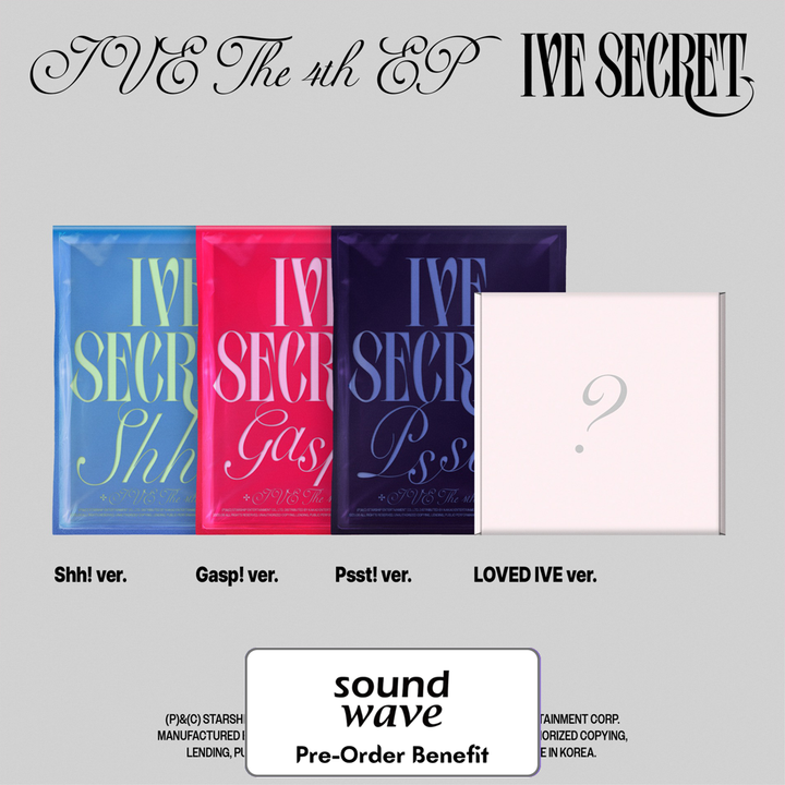 [Pre-Order] IVE - IVE THE 4th EP IVE SECRET +Pre-Order Benefit (VER SET / LOVED IVE Ver. Random)