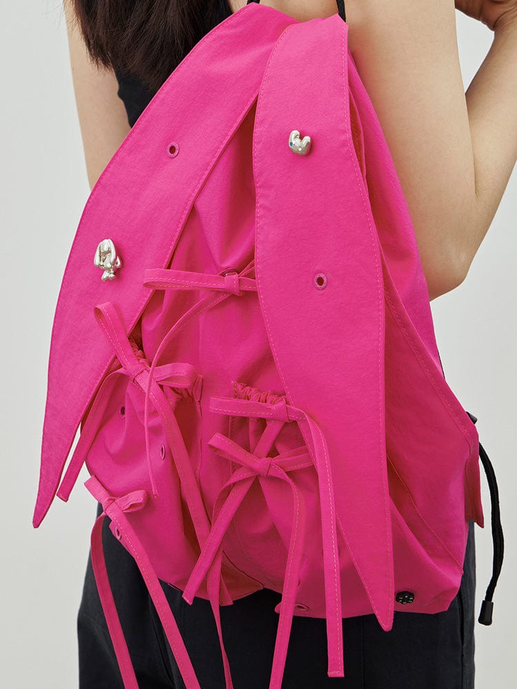 **NewJeans x Coller Rabbit String Bag  (FUCHSIA PINK)