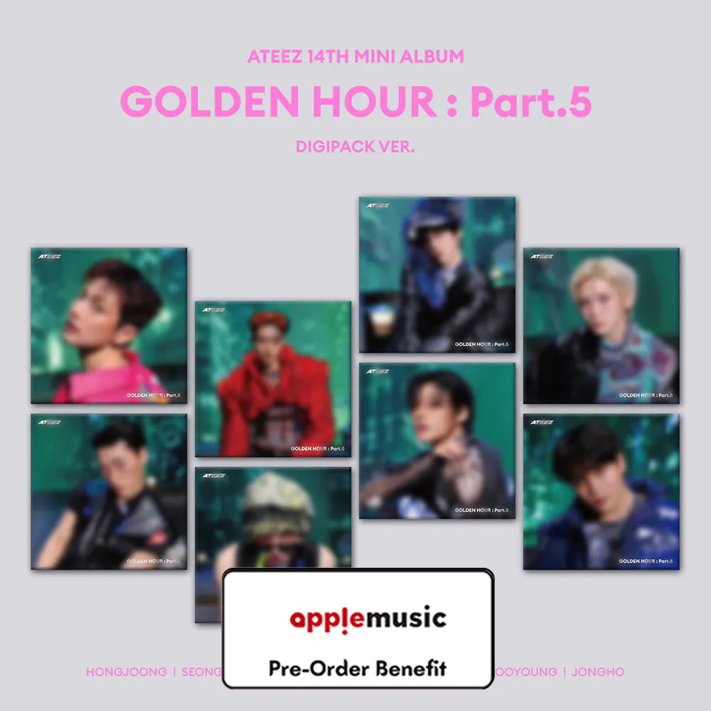 [Pre-Order] ATEEZ - 14TH MINI ALBUM "GOLDEN HOUR : Part.5"(DIGIPACK Version) + Pre-Order Benefit (Choose Version)