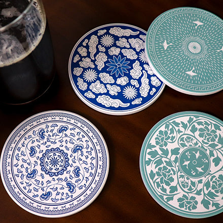 ** traditional Korean pattern coaster