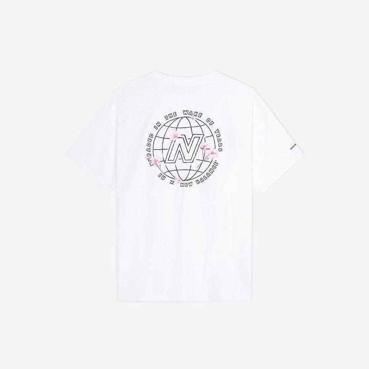 ** IU - New Balance Flower Globe Graphic  T-shirt (SEMI OVER FIT)