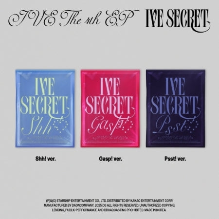 [B2B] IVE (아이브) - 4th Mini Album [IVE SECRET] (3 Versions) / 아이브 (IVE) - 미니 4집 [IVE SECRET] 3종