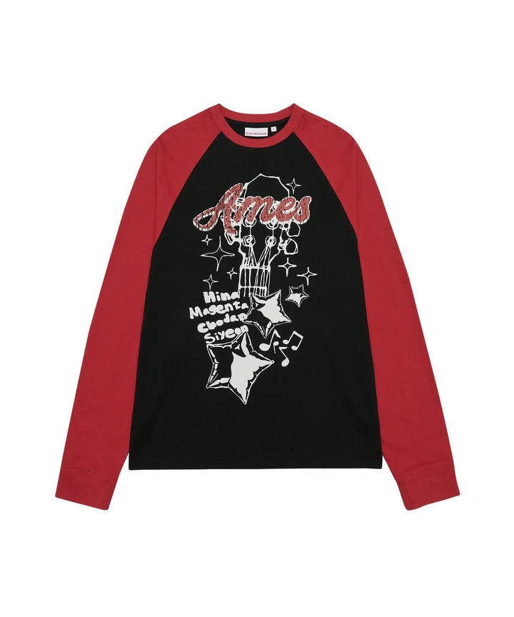 **QWER -Ames-Worldwide QWER NUMBERING LAYERED LS TEE BLACK