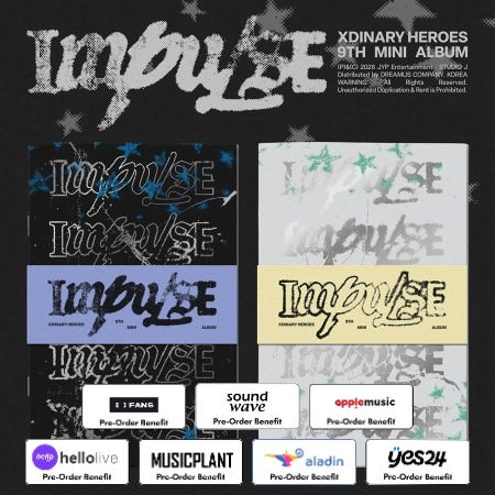 [Pre-Order] Xdinary Heroes - 9th Mini Album [IMPULSE] (BACKSTAGE Ver. / Band of Outsiders Ver.) + Pre-Order Benefit (Choose Version)