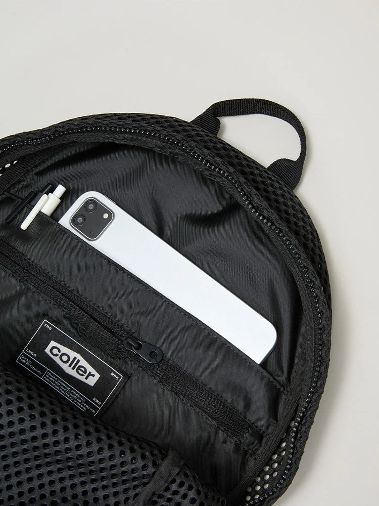 ** COLLER- COLLER Mesh backpack (M) shade black