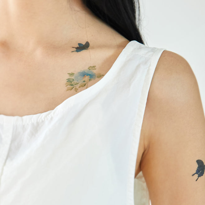 ** Tattoo stickers in the traditional Korean style of painting